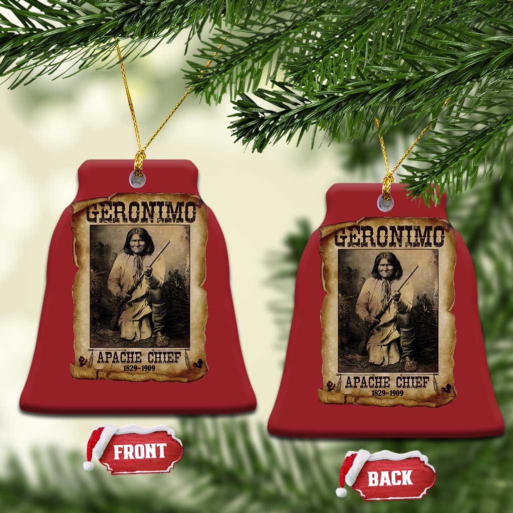 Geronimo Christmas Ornament Vintage Apache Warrior Native American TS10