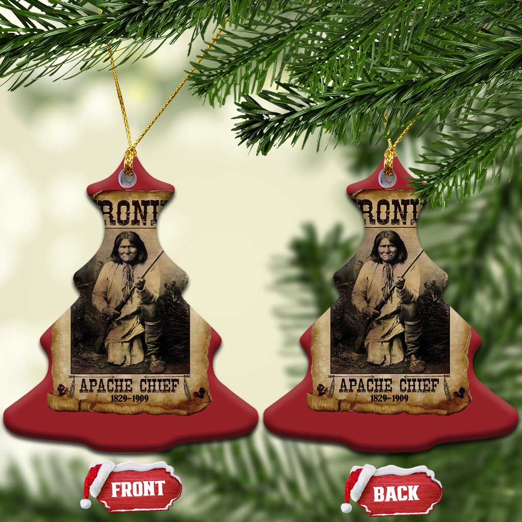 Geronimo Christmas Ornament Vintage Apache Warrior Native American TS10