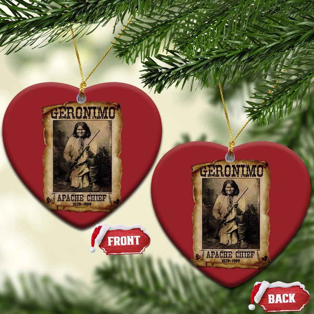 Geronimo Christmas Ornament Vintage Apache Warrior Native American TS10
