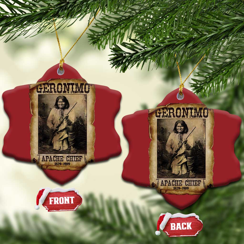 Geronimo Christmas Ornament Vintage Apache Warrior Native American TS10
