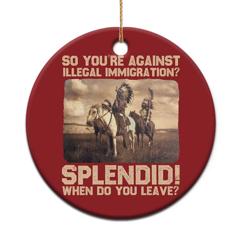 Vintage Native American Christmas Ornament Funny Indian Indigenous Peoples Day TS10