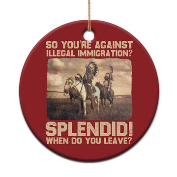 Vintage Native American Christmas Ornament Funny Indian Indigenous Peoples Day TS10