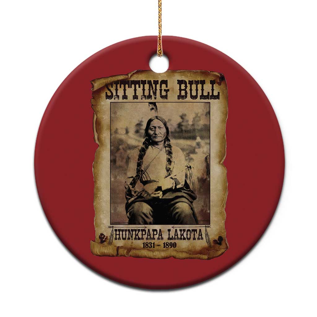 Sitting Bull Christmas Ornament Native American Indian Chief Hunkpapa Lakota Sioux TS10