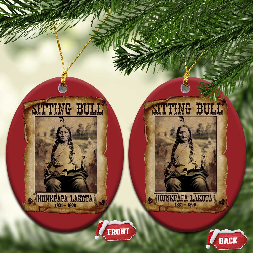 Sitting Bull Christmas Ornament Native American Indian Chief Hunkpapa Lakota Sioux TS10