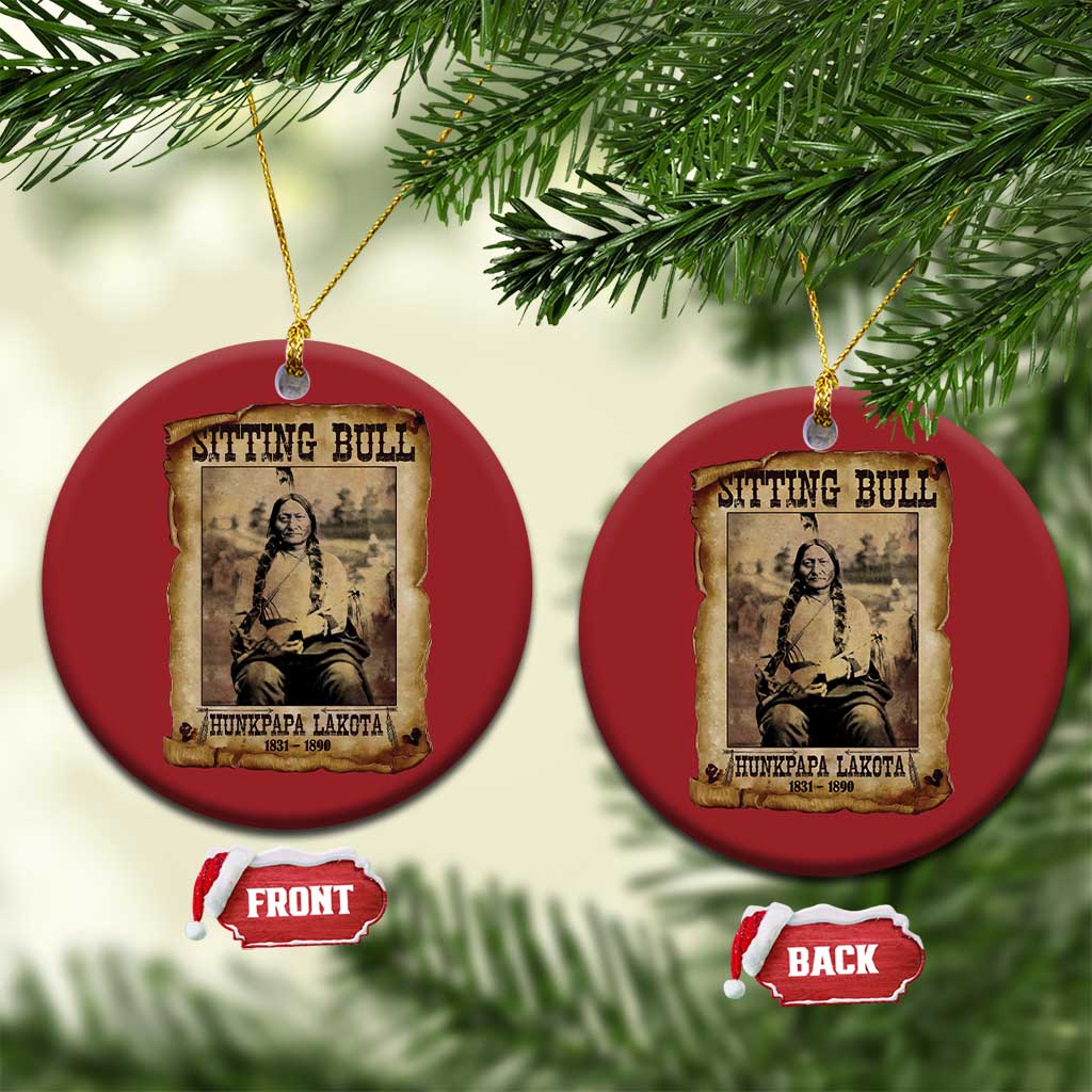 Sitting Bull Christmas Ornament Native American Indian Chief Hunkpapa Lakota Sioux TS10