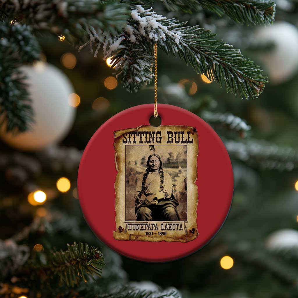 Sitting Bull Christmas Ornament Native American Indian Chief Hunkpapa Lakota Sioux TS10