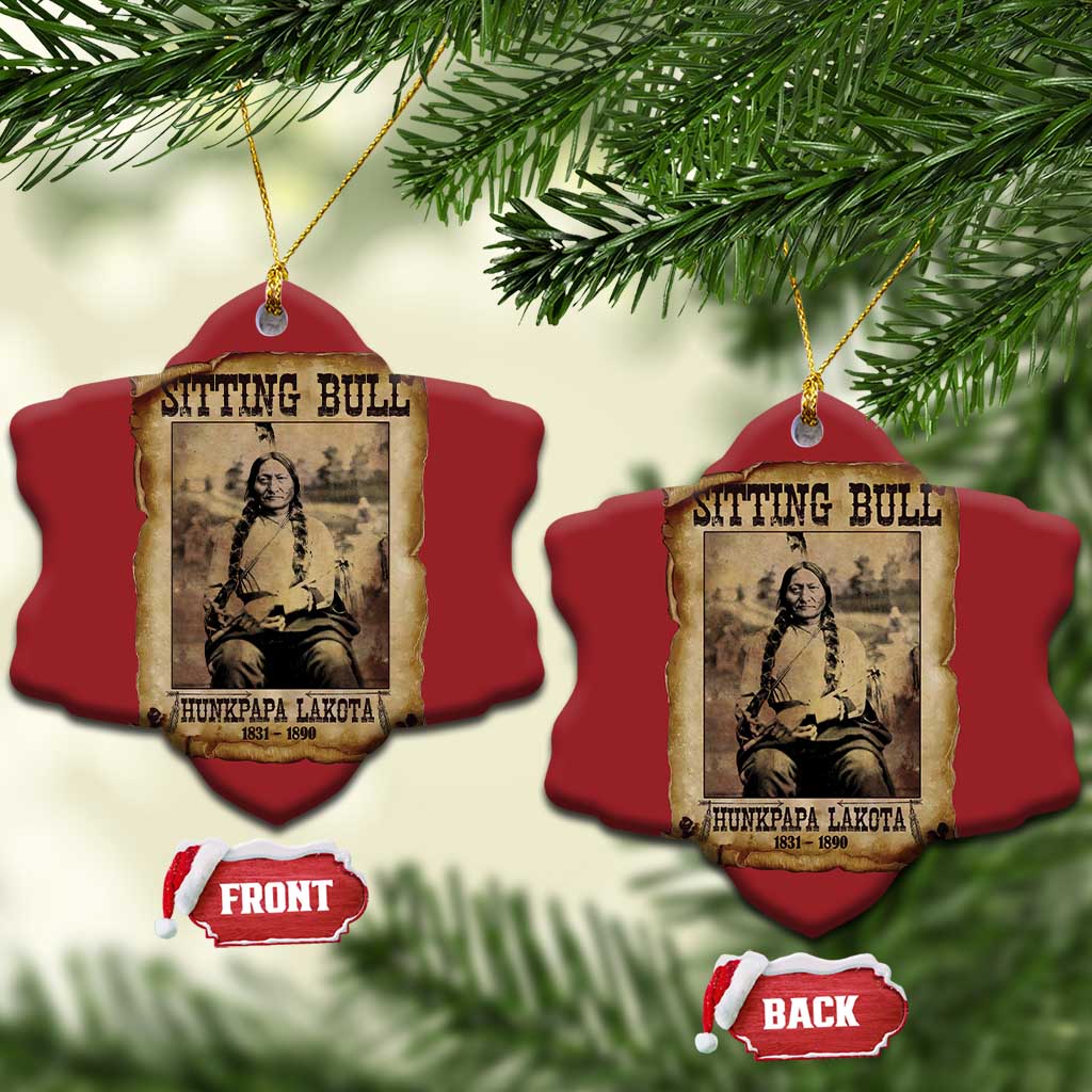Sitting Bull Christmas Ornament Native American Indian Chief Hunkpapa Lakota Sioux TS10