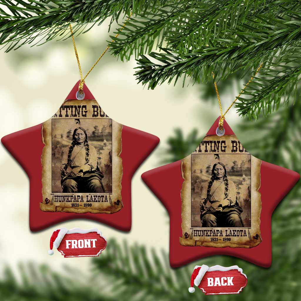 Sitting Bull Christmas Ornament Native American Indian Chief Hunkpapa Lakota Sioux TS10