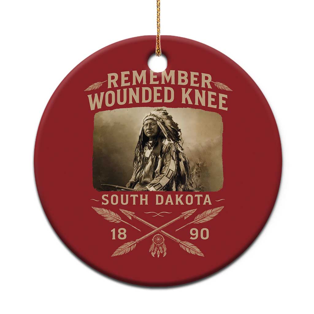 Remember Wounded Knee Christmas Ornament Spotted Elk Lakota Sioux Native American History TS10