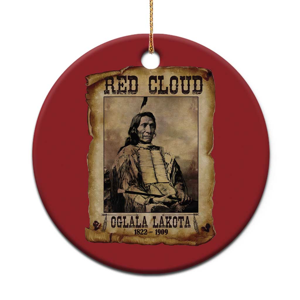 Red Cloud Christmas Ornament Oglala Lakota Sioux Native American Chief Warrior History TS10
