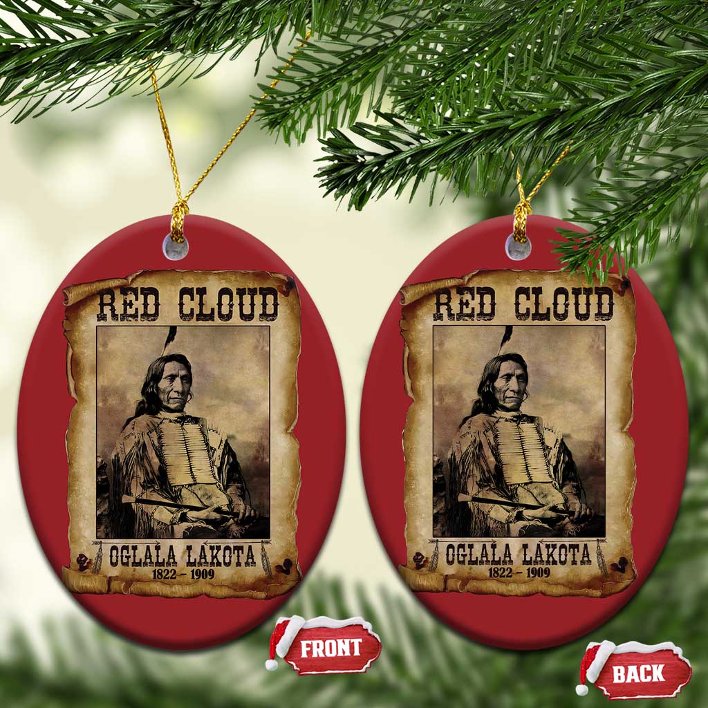 Red Cloud Christmas Ornament Oglala Lakota Sioux Native American Chief Warrior History TS10