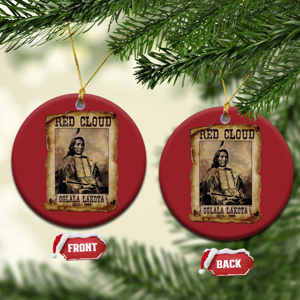 Red Cloud Christmas Ornament Oglala Lakota Sioux Native American Chief Warrior History TS10