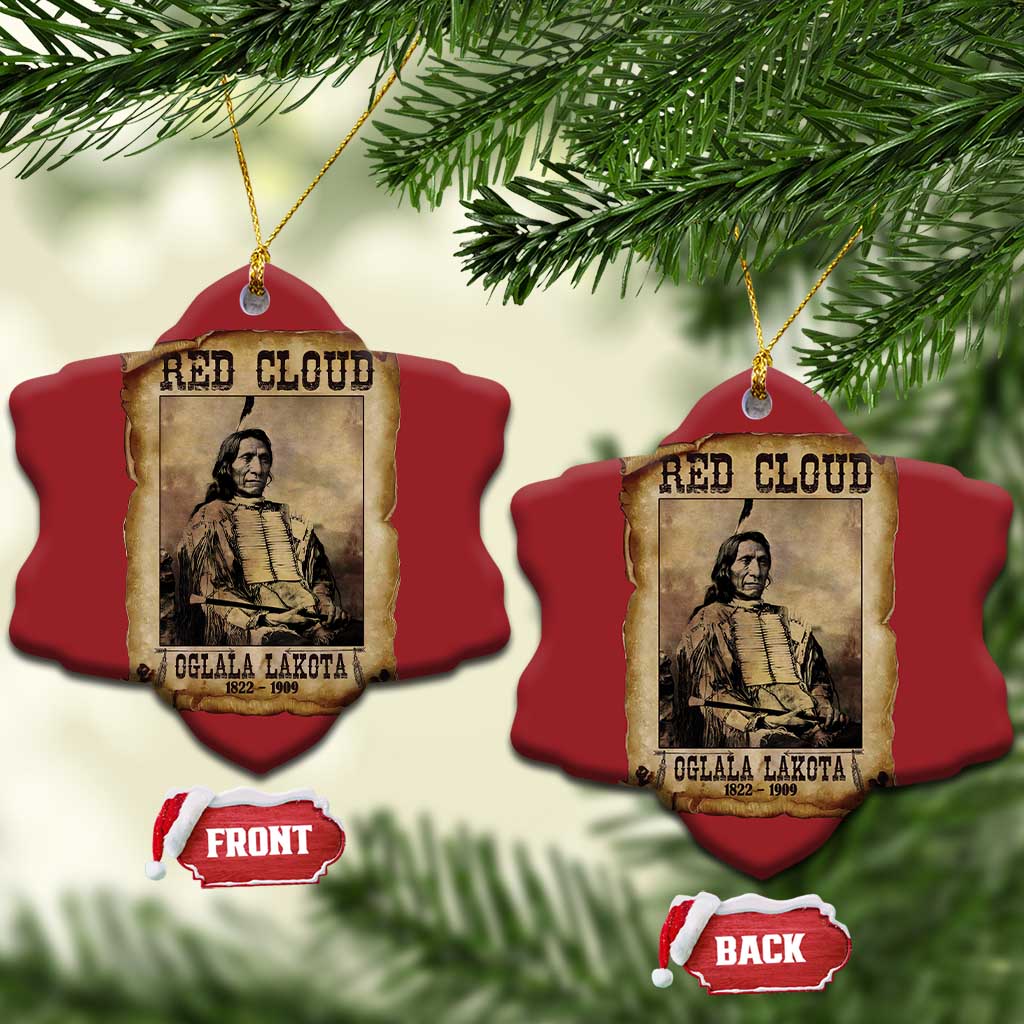 Red Cloud Christmas Ornament Oglala Lakota Sioux Native American Chief Warrior History TS10