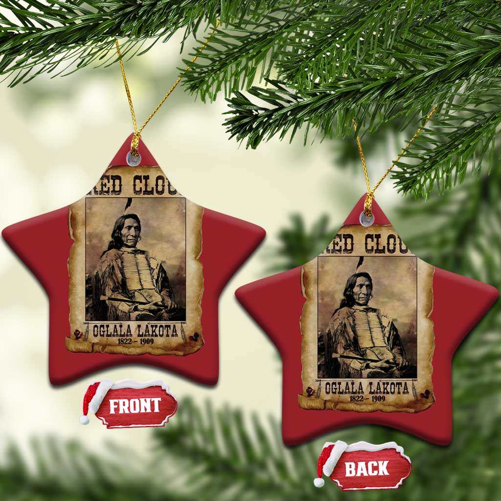 Red Cloud Christmas Ornament Oglala Lakota Sioux Native American Chief Warrior History TS10