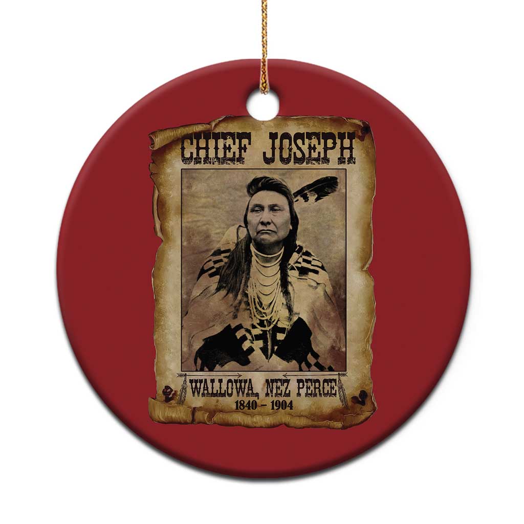 Chief Joseph Christmas Ornament Wallowa Nez Perce Native American Leader History TS10