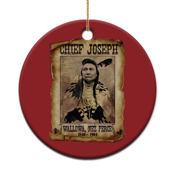 Chief Joseph Christmas Ornament Wallowa Nez Perce Native American Leader History TS10