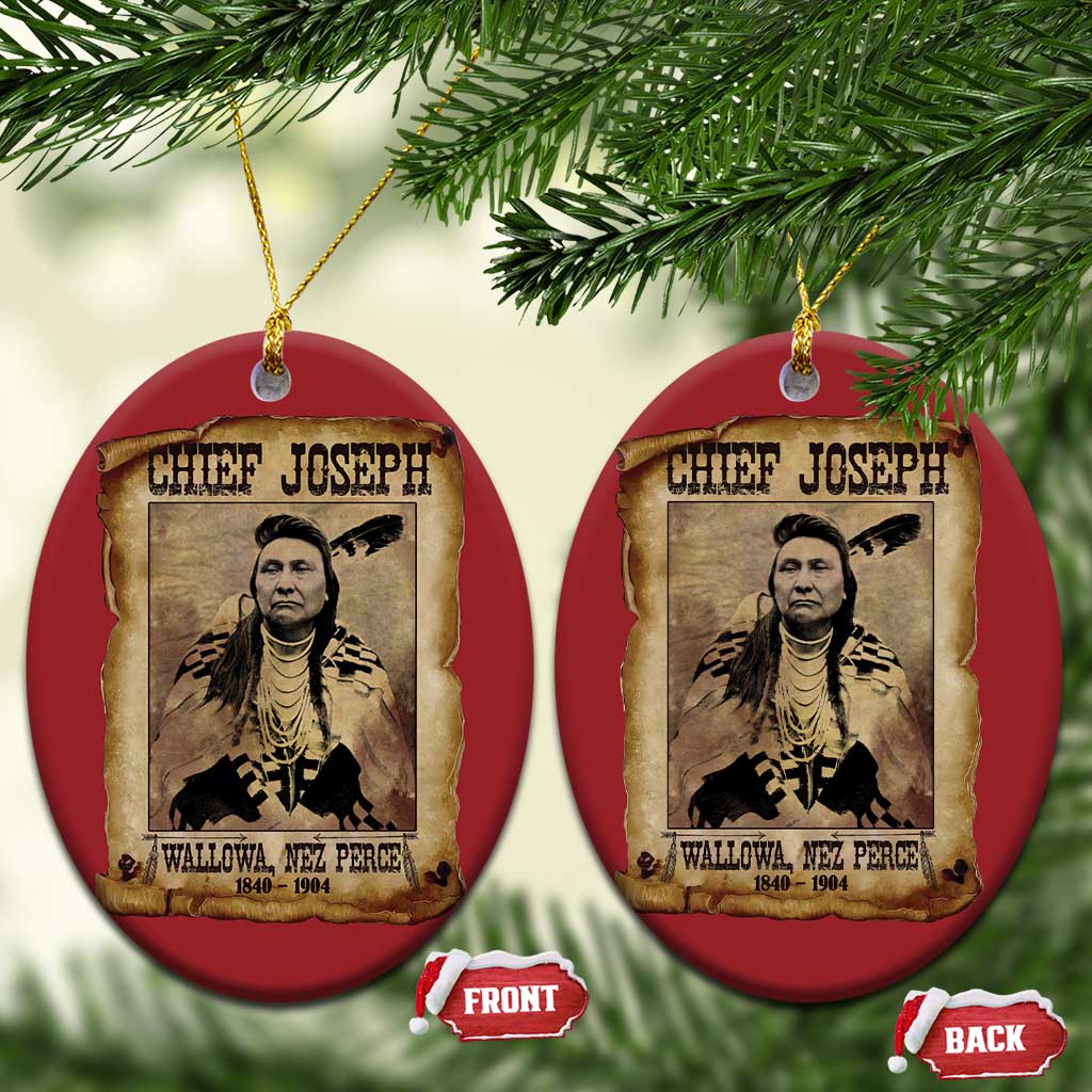 Chief Joseph Christmas Ornament Wallowa Nez Perce Native American Leader History TS10