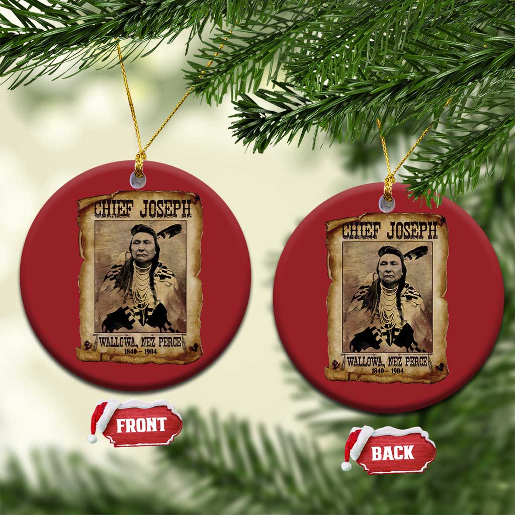 Chief Joseph Christmas Ornament Wallowa Nez Perce Native American Leader History TS10