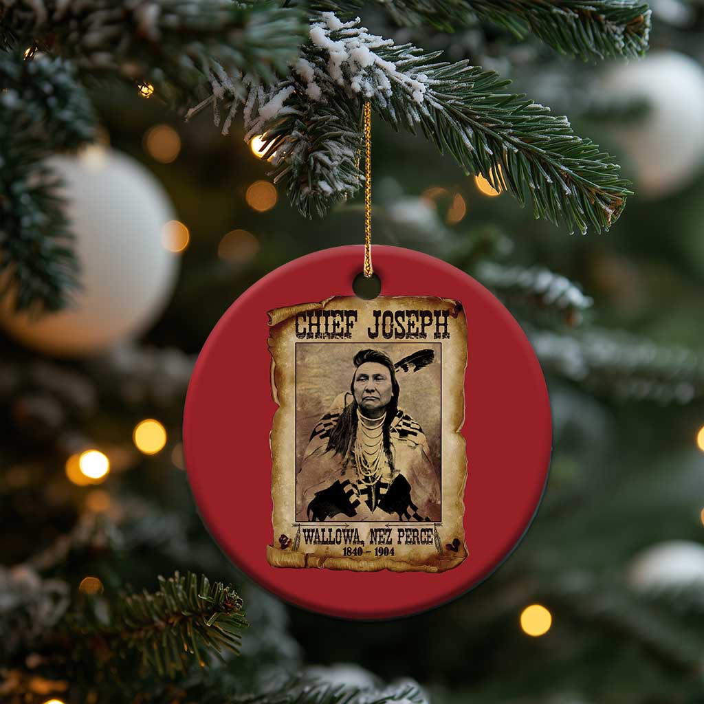Chief Joseph Christmas Ornament Wallowa Nez Perce Native American Leader History TS10