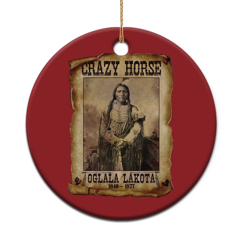 Crazy Horse Christmas Ornament Legendary Oglala Sioux Lakota Leader Native American Indian TS10