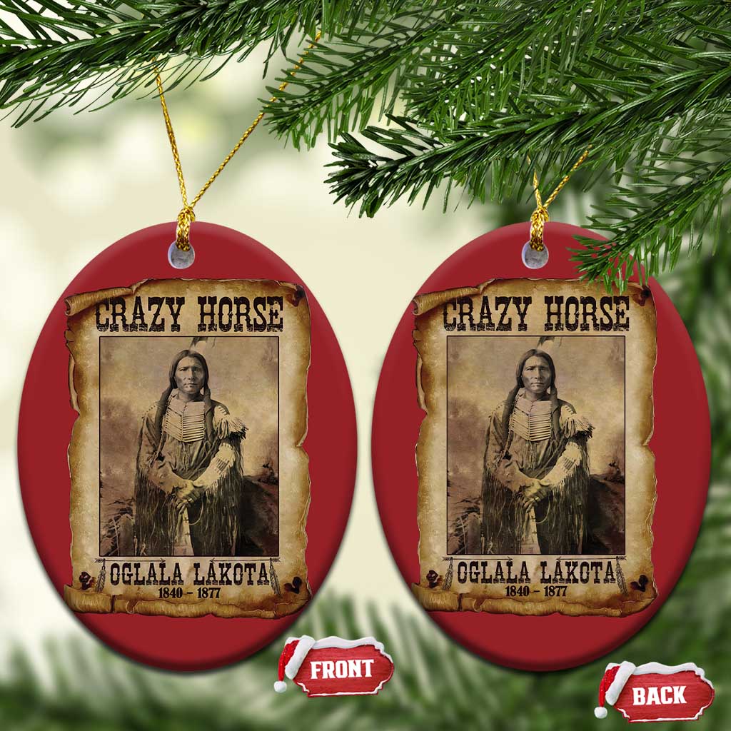 Crazy Horse Christmas Ornament Legendary Oglala Sioux Lakota Leader Native American Indian TS10