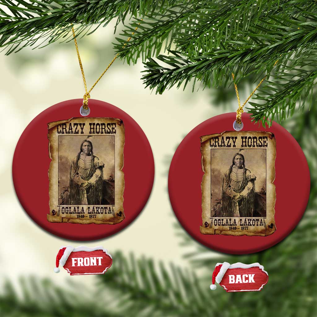 Crazy Horse Christmas Ornament Legendary Oglala Sioux Lakota Leader Native American Indian TS10