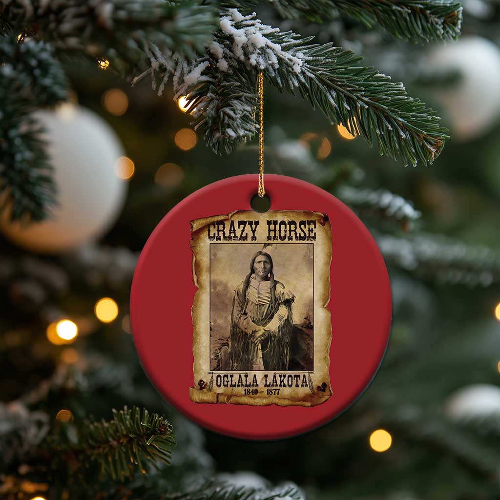 Crazy Horse Christmas Ornament Legendary Oglala Sioux Lakota Leader Native American Indian TS10