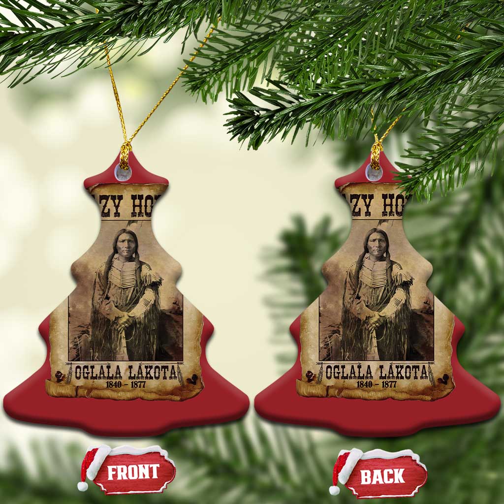 Crazy Horse Christmas Ornament Legendary Oglala Sioux Lakota Leader Native American Indian TS10