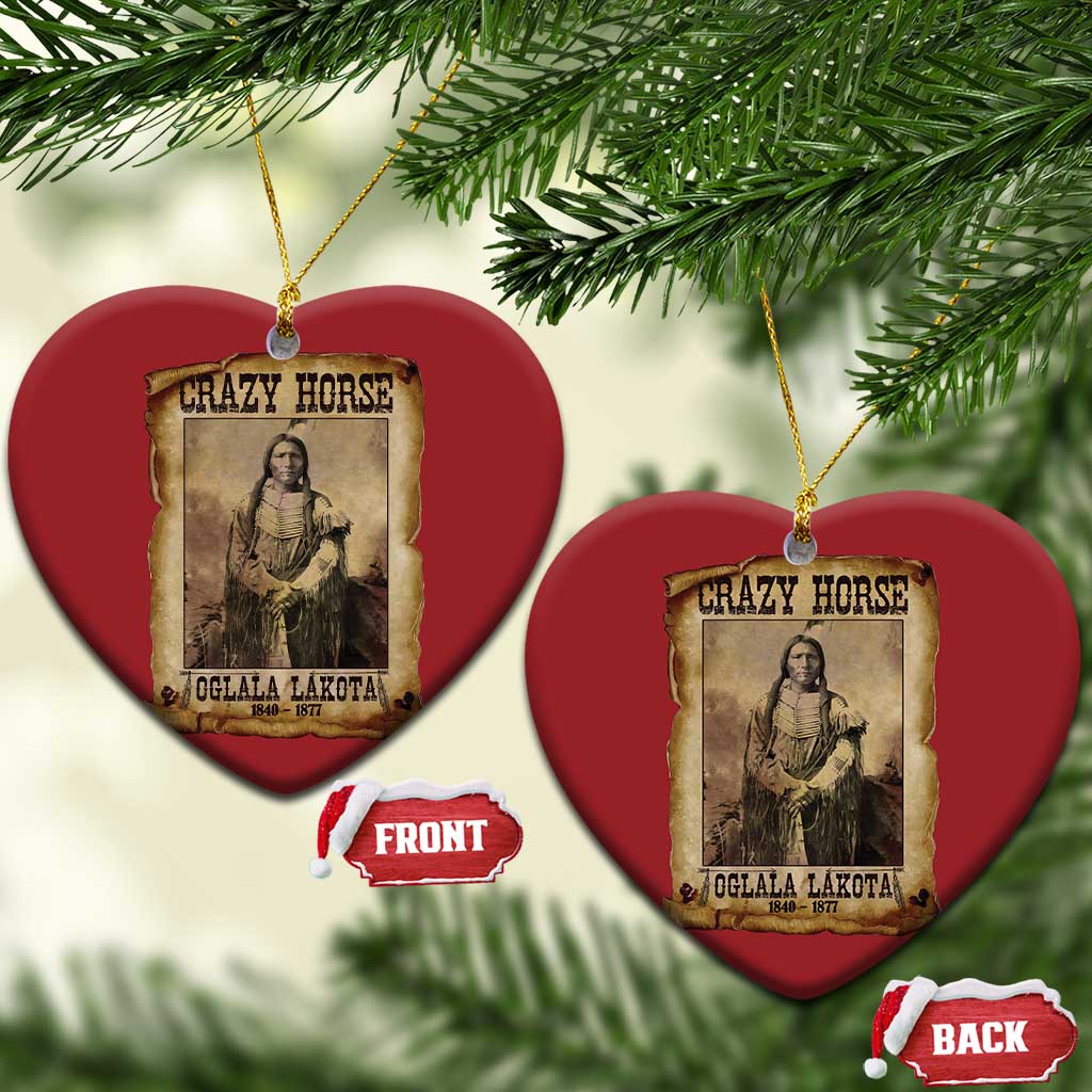 Crazy Horse Christmas Ornament Legendary Oglala Sioux Lakota Leader Native American Indian TS10
