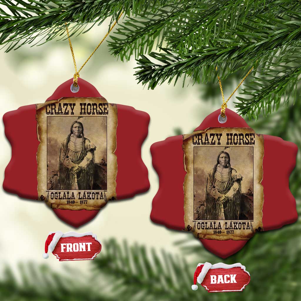 Crazy Horse Christmas Ornament Legendary Oglala Sioux Lakota Leader Native American Indian TS10