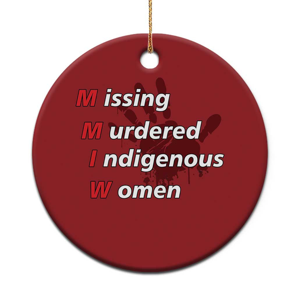 MMIW Christmas Ornament Missing Murdered Indigenous Women Red Hand TS10
