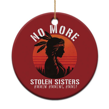 MMIW No More Stolen Sisters Christmas Ornament American Native Indigenous Woman TS10