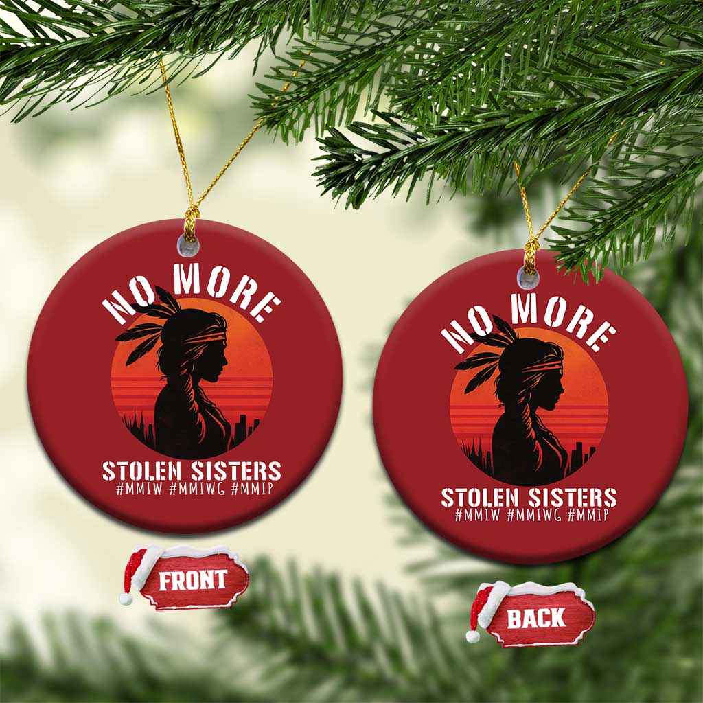 MMIW No More Stolen Sisters Christmas Ornament American Native Indigenous Woman TS10