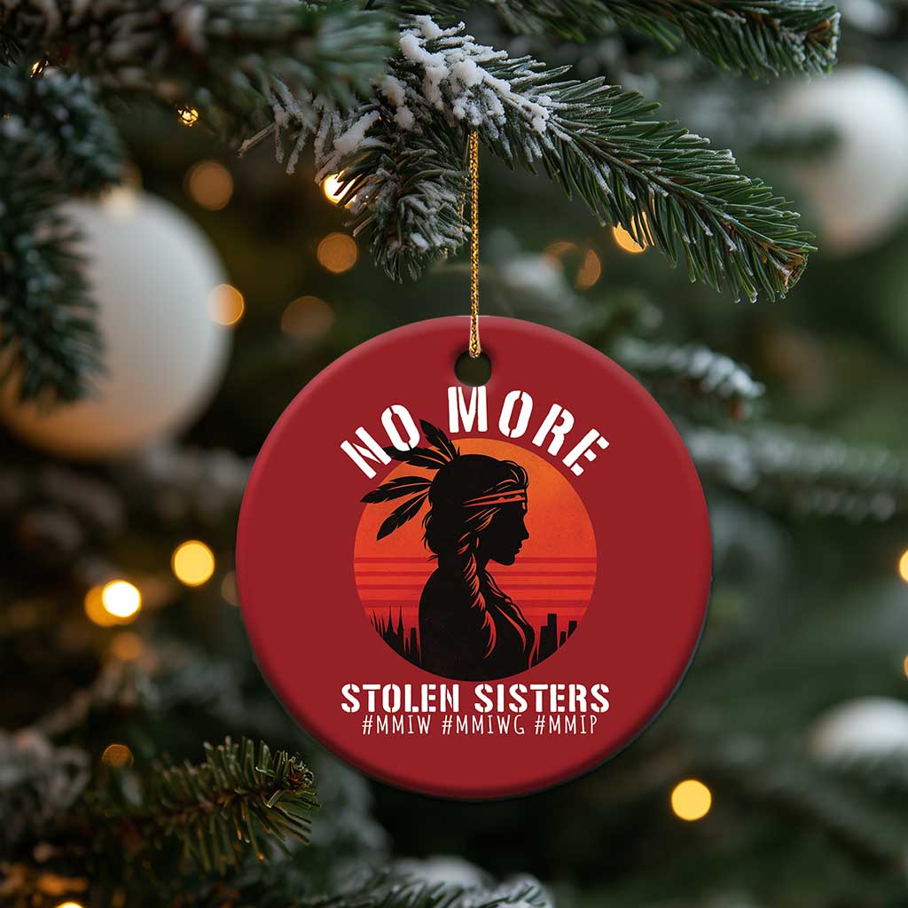 MMIW No More Stolen Sisters Christmas Ornament American Native Indigenous Woman TS10