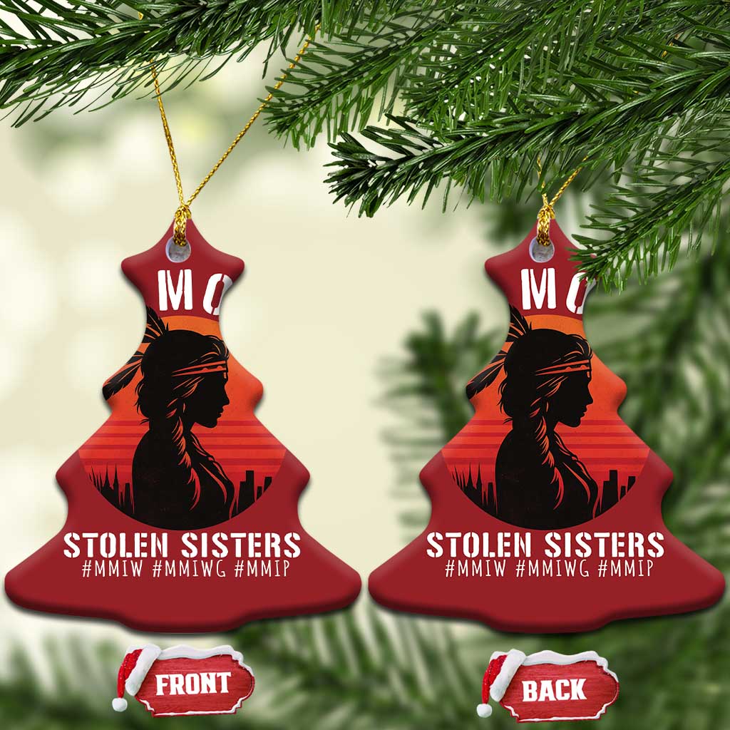 MMIW No More Stolen Sisters Christmas Ornament American Native Indigenous Woman TS10
