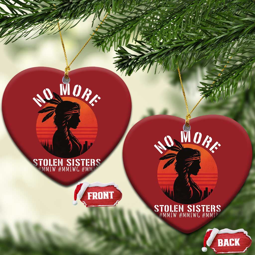 MMIW No More Stolen Sisters Christmas Ornament American Native Indigenous Woman TS10