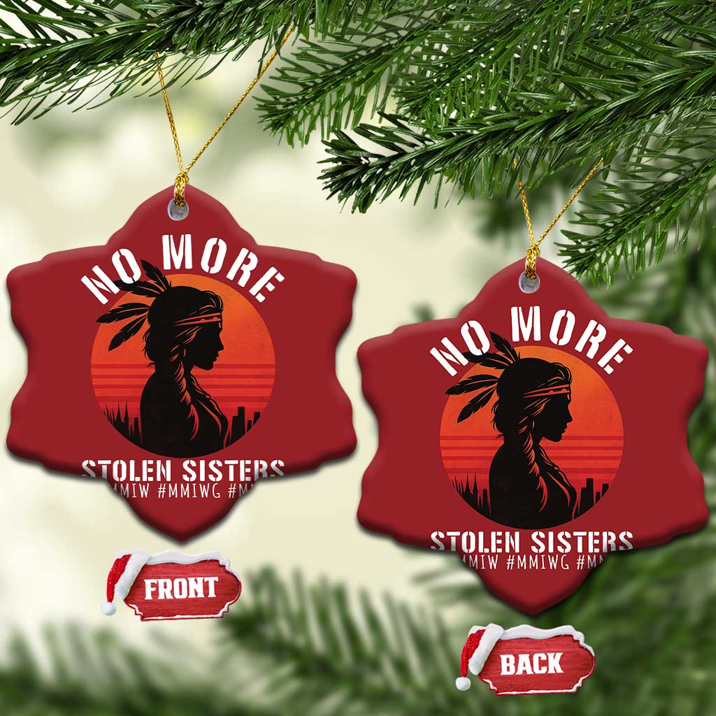MMIW No More Stolen Sisters Christmas Ornament American Native Indigenous Woman TS10