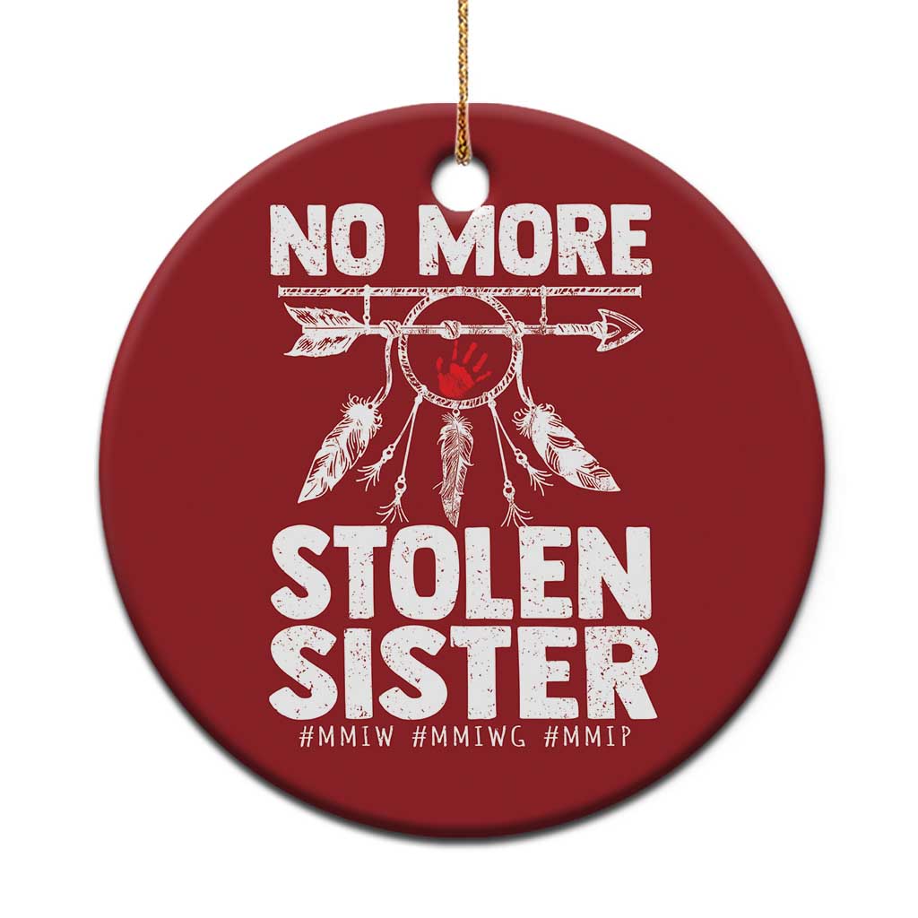 MMIW Christmas Ornament No More Stolen Sisters Indigenous Woman TS10