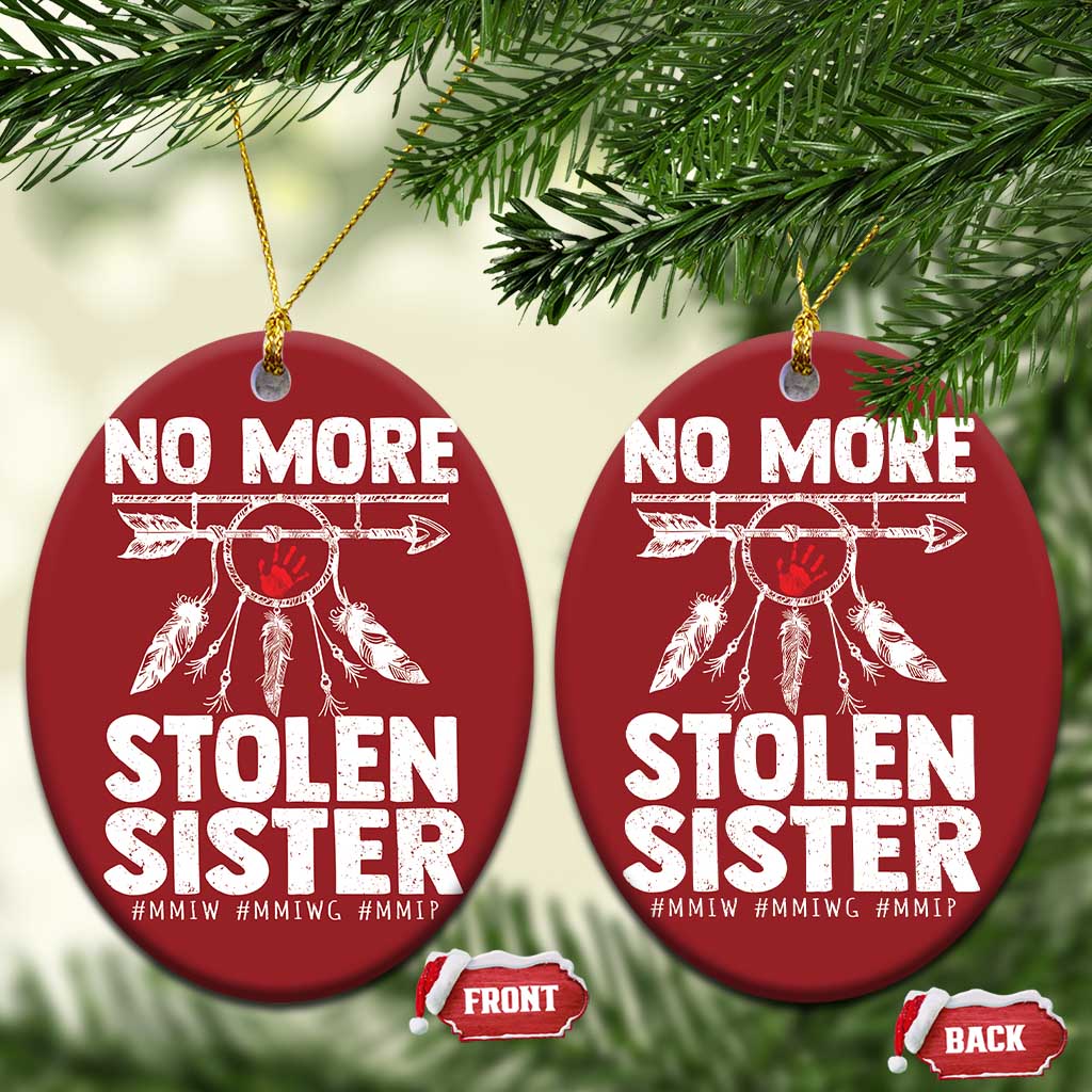 MMIW Christmas Ornament No More Stolen Sisters Indigenous Woman TS10