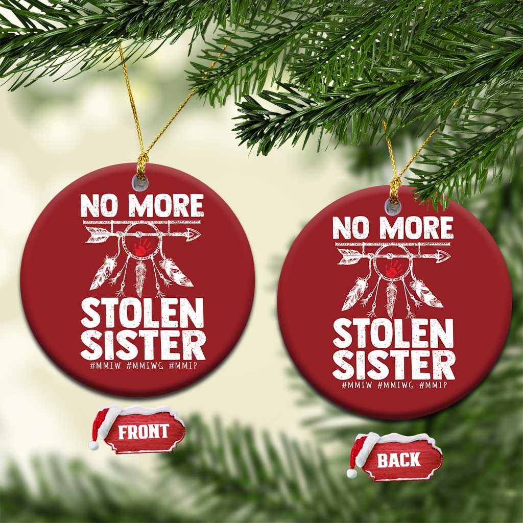 MMIW Christmas Ornament No More Stolen Sisters Indigenous Woman TS10