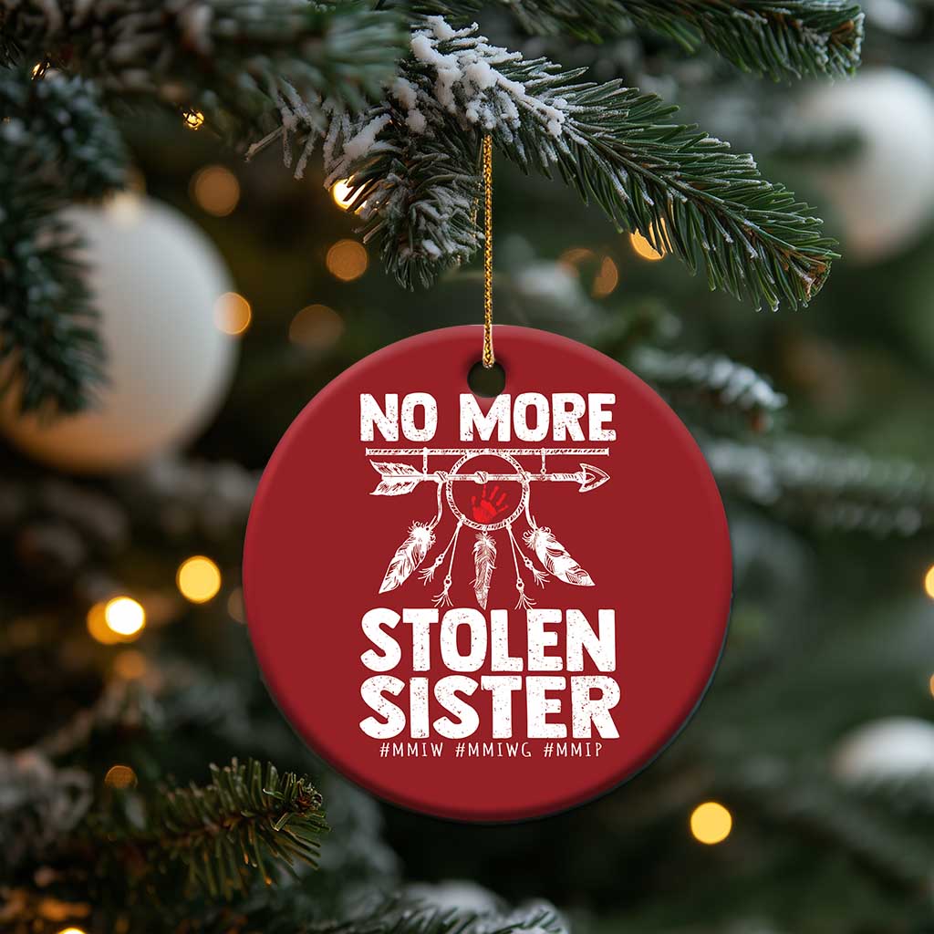 MMIW Christmas Ornament No More Stolen Sisters Indigenous Woman TS10
