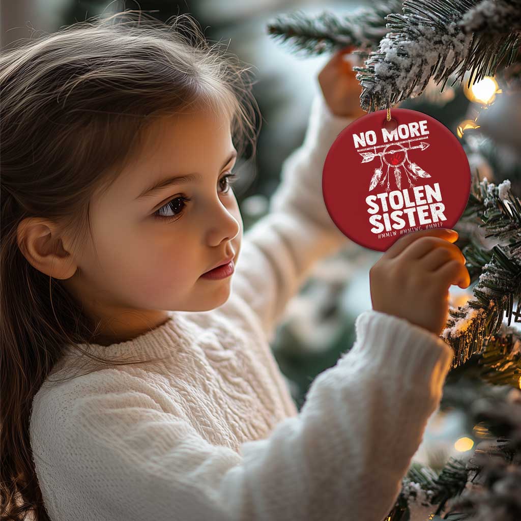 MMIW Christmas Ornament No More Stolen Sisters Indigenous Woman TS10
