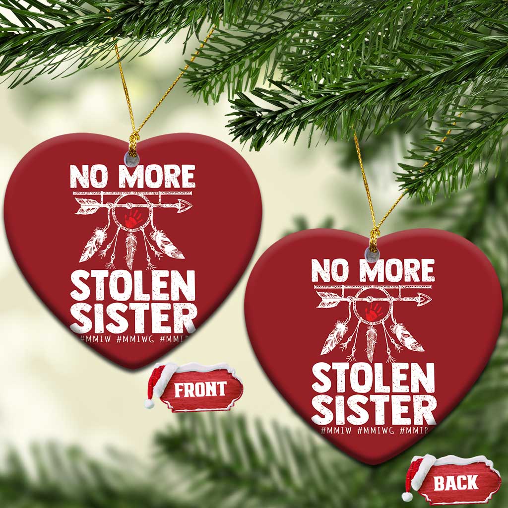 MMIW Christmas Ornament No More Stolen Sisters Indigenous Woman TS10