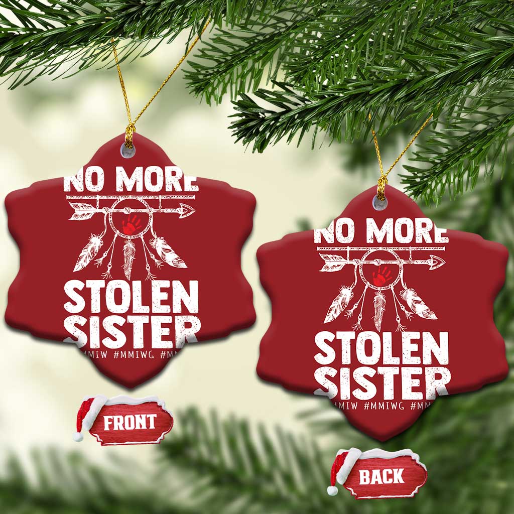 MMIW Christmas Ornament No More Stolen Sisters Indigenous Woman TS10