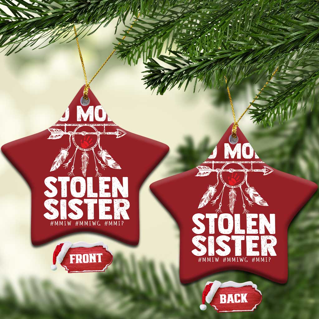 MMIW Christmas Ornament No More Stolen Sisters Indigenous Woman TS10