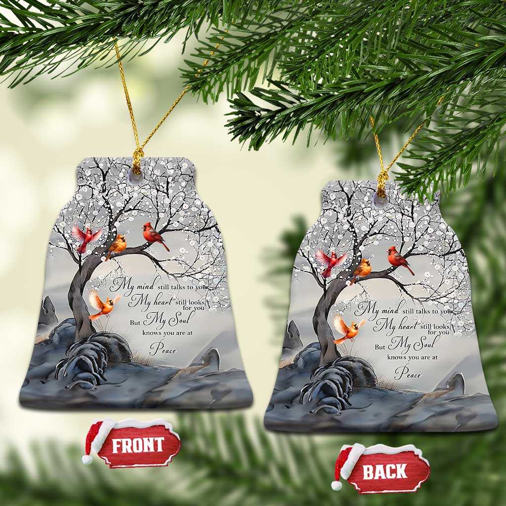 Memorial Christmas Ornament My Mind Still Talks to You Cardinal Loss of Father Gift TS10