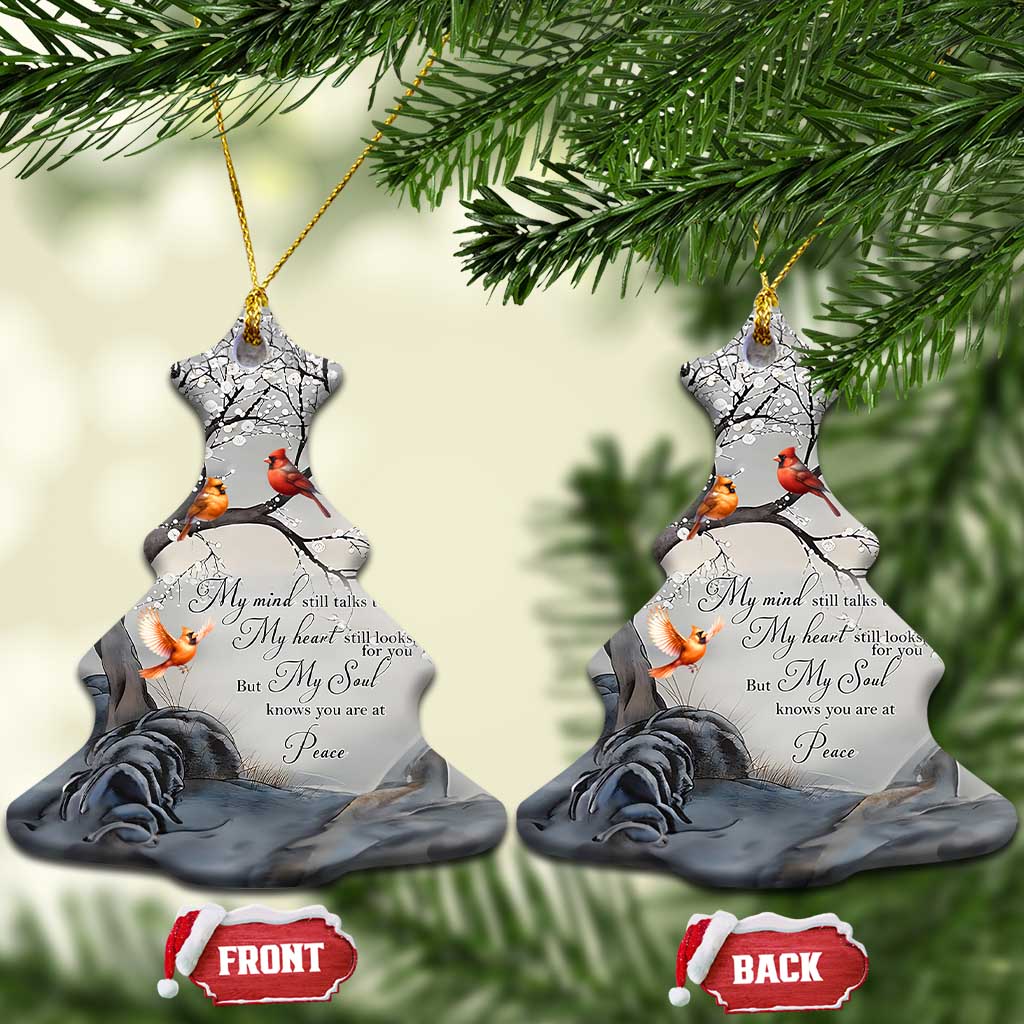 Memorial Christmas Ornament My Mind Still Talks to You Cardinal Loss of Father Gift TS10