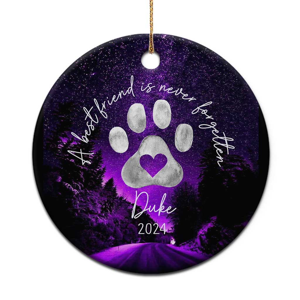 Personalized Dog Memorial Christmas Ornament 2024 Custom Name Pet Remembrance A Best Friend Is Never Forget TS10