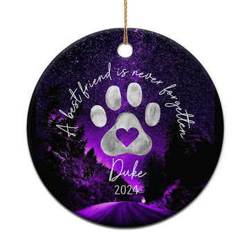 Personalized Dog Memorial Christmas Ornament 2024 Custom Name Pet Remembrance A Best Friend Is Never Forget TS10