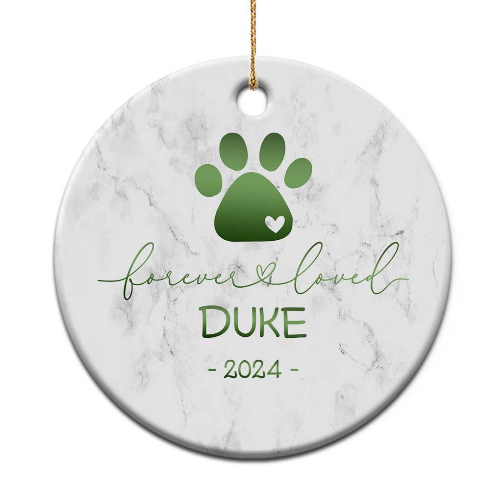 Personalized Pet Memorial Christmas Ornament Custom Name Forevel Loved TS10